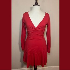 Red Open Back Stretchy Mini Dress